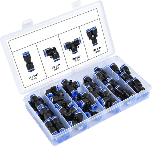 1/4" Pneumatic Push-to -Connect Fittings Kit