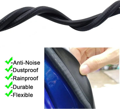 Car Door Seal Strip with Built-in Steel Clips, 2PCS B-Pillar Sealing Strip