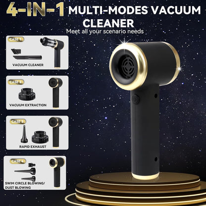 Portable Air Duster Wireless Vacuum Cleaner - 4-in-1 Multifunctional Tool