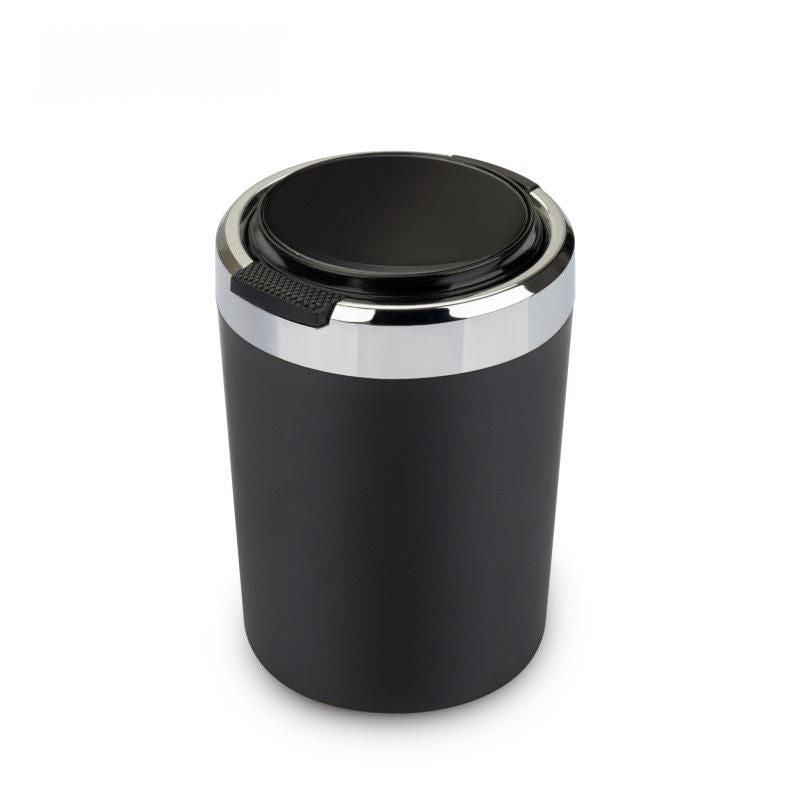 Smokeless Stainless Steel LED Car Cupholder Ashtray with Lid (No Logo)