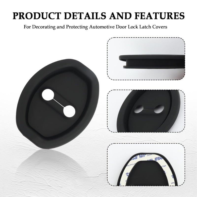 Eptchn Universal Silicone Car Door Covers Protector (4 Pcs)