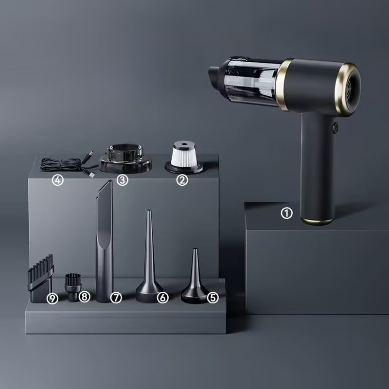 Portable Air Duster Wireless Vacuum Cleaner - 4-in-1 Multifunctional Tool