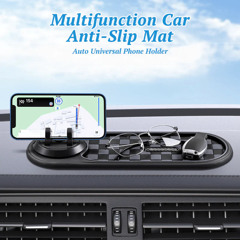 Woyuosn Multifunction Car Mat with Phone Holder Hidden Number Plate