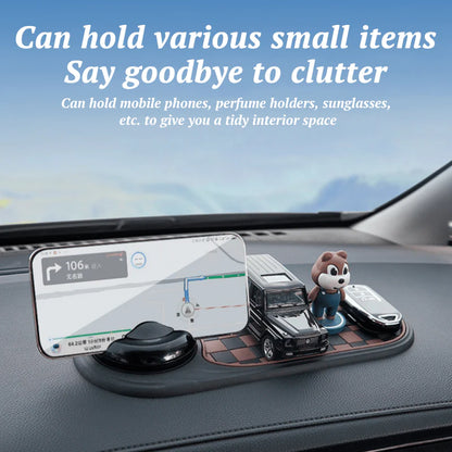 Woyuosn Multifunction Car Mat with Phone Holder Hidden Number Plate