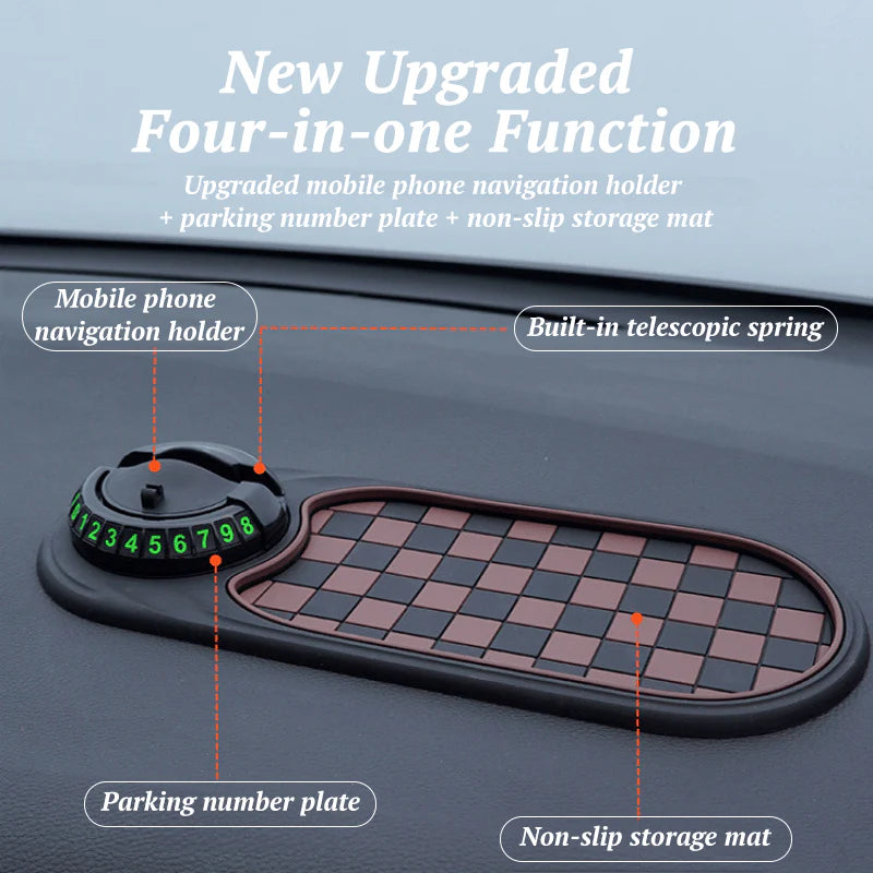 Woyuosn Multifunction Car Mat with Phone Holder Hidden Number Plate