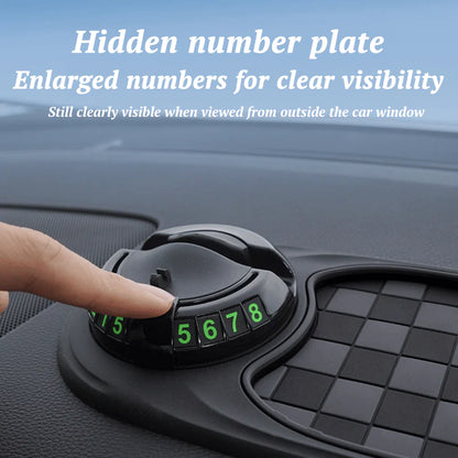 Woyuosn Multifunction Car Mat with Phone Holder Hidden Number Plate