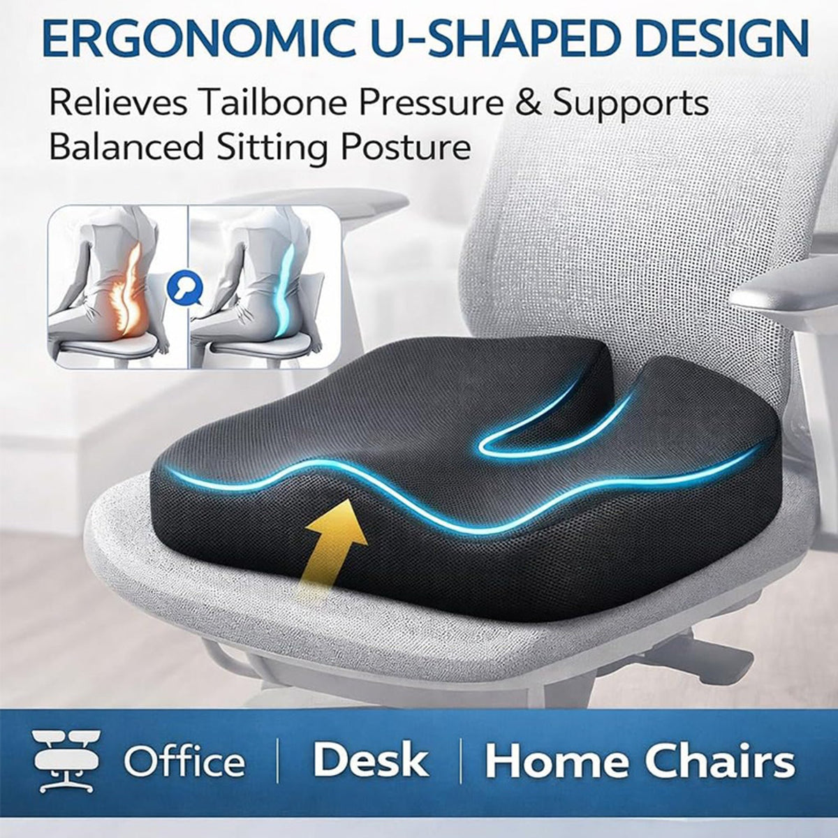 Memory Foam Car Office Chair Cushion