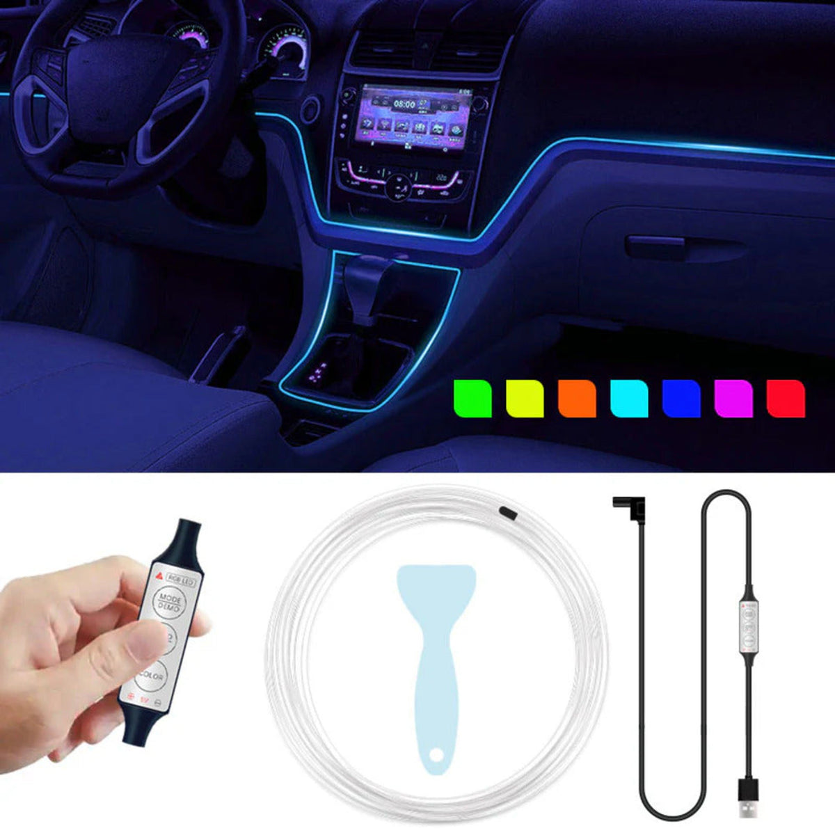 USB Car LED Lights with APP Control