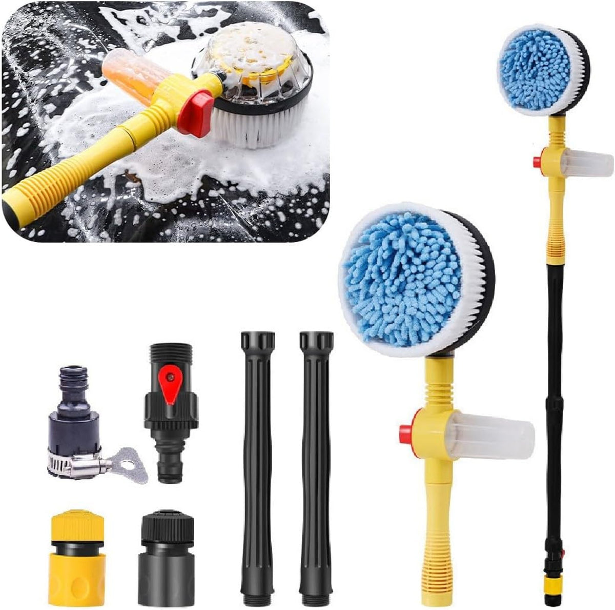 360° Spin Auto Cleaning Brush with Long Handle