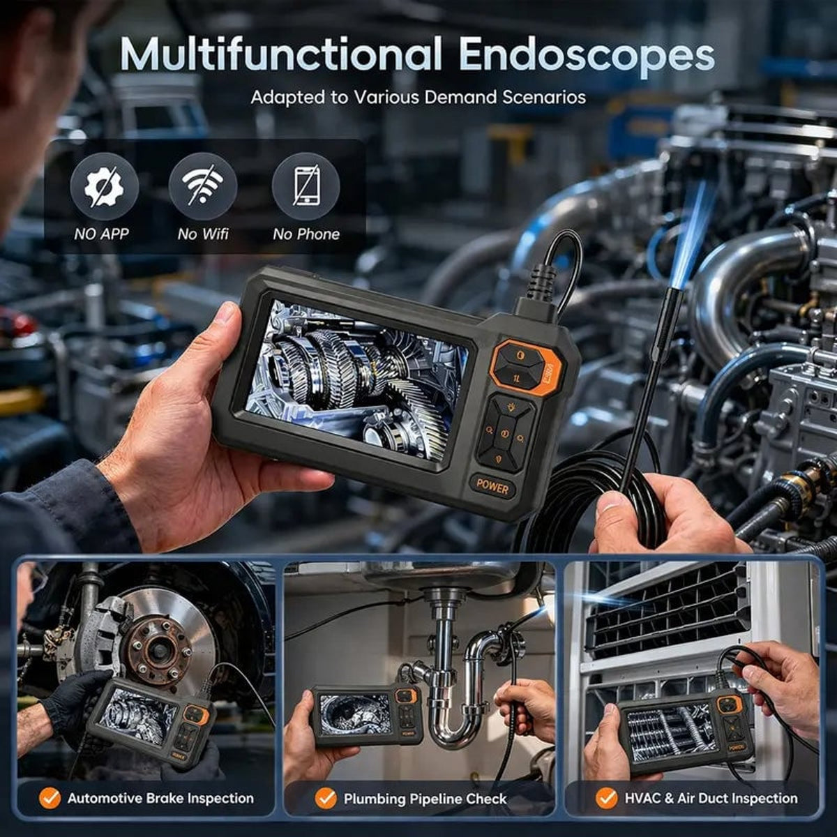 Dual Lens HD Inspection Camera