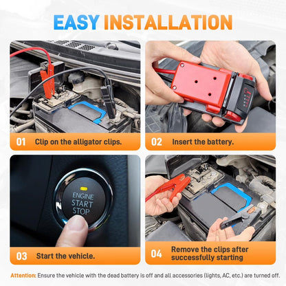 Portable Battery Jumper Booster Cables