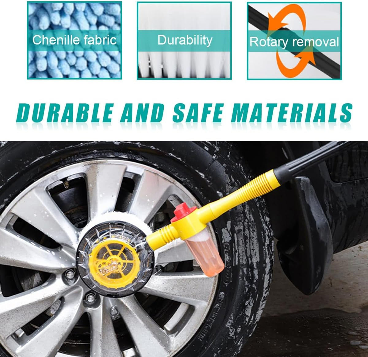 360° Spin Auto Cleaning Brush with Long Handle