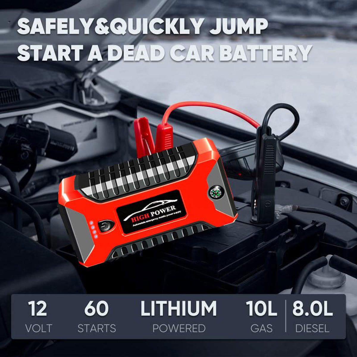 Saker® Jump Starter 300A Peak Jump Starter Battery Pack