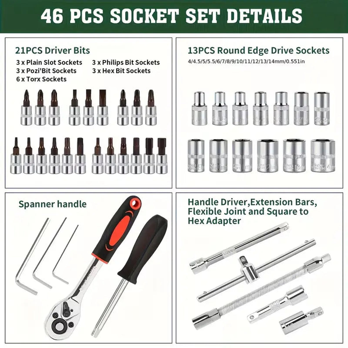 Socket Wrench Set for Automotive Repair