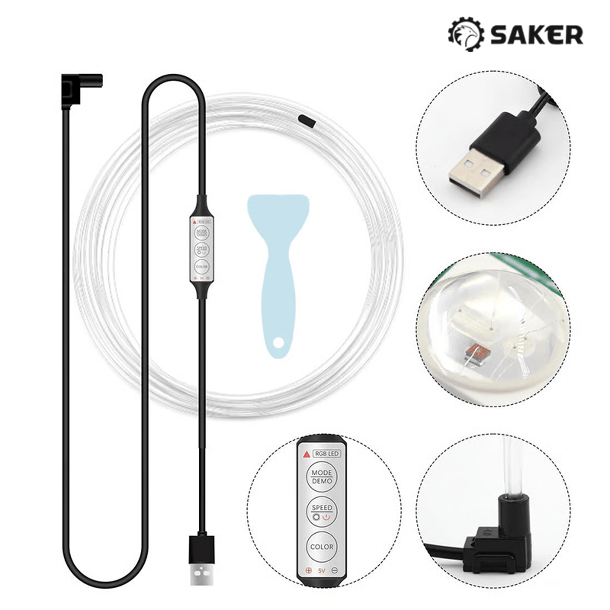 USB Car LED Lights with APP Control