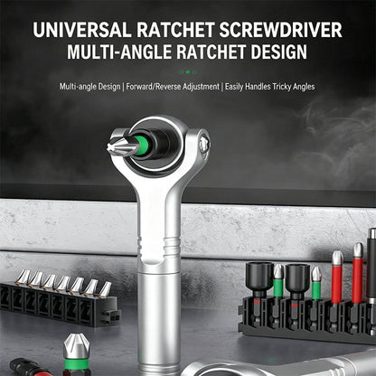Universal Multi-Angle Ratchet Screwdriver Set