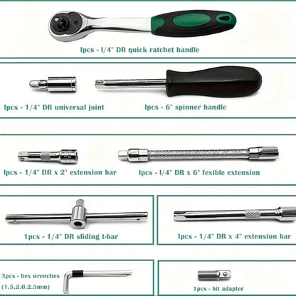 Socket Wrench Set for Automotive Repair