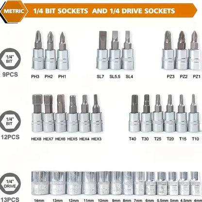 Socket Wrench Set for Automotive Repair