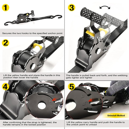Automatic Retractable Heavy-Duty Ratchet Strap