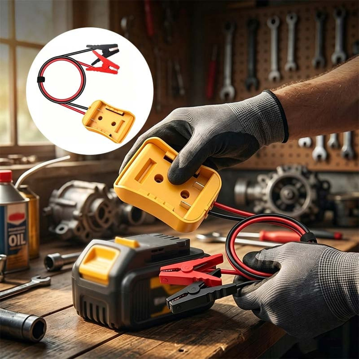 Portable Battery Jumper Booster Cables