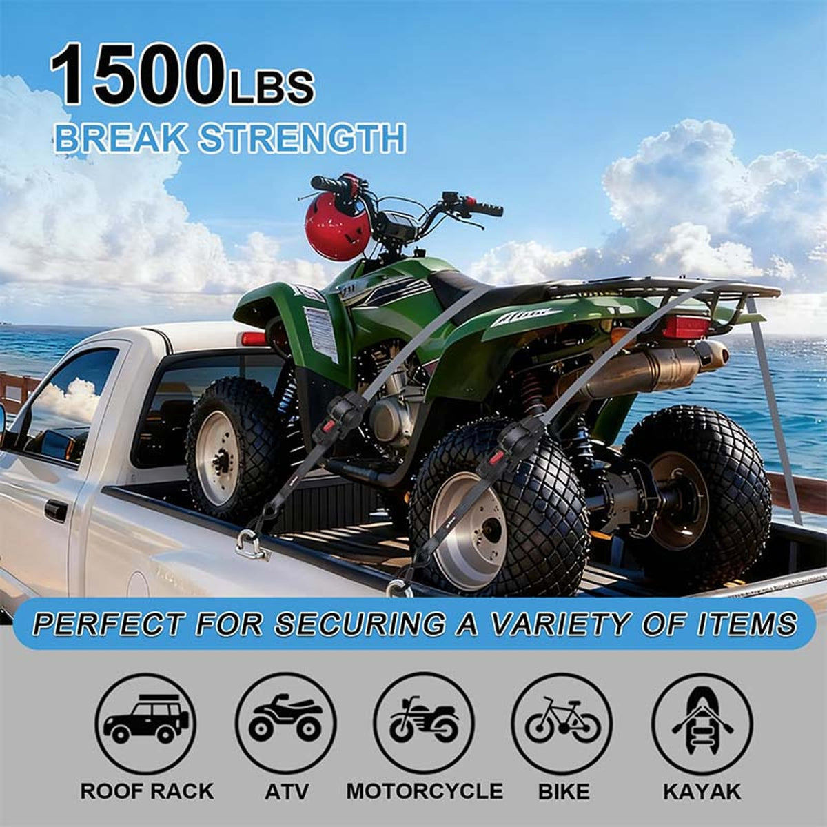 Retractable Ratchet Tie Down Straps