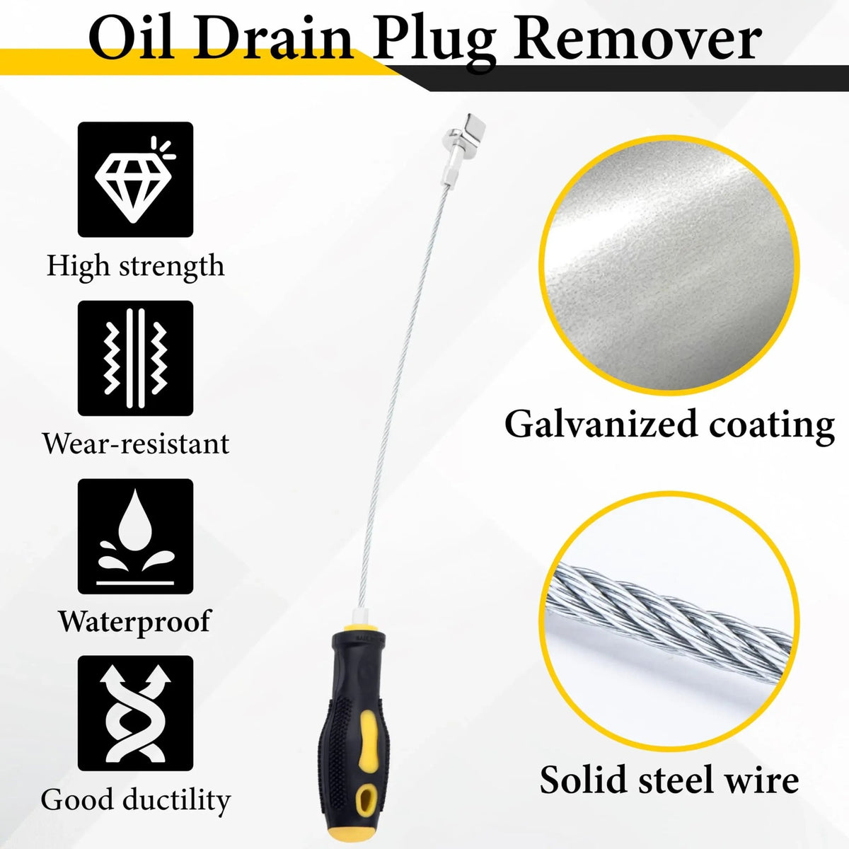 Magnetic Oil Drain Plug Remover Tool