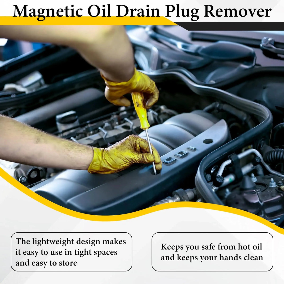 Magnetic Oil Drain Plug Remover Tool