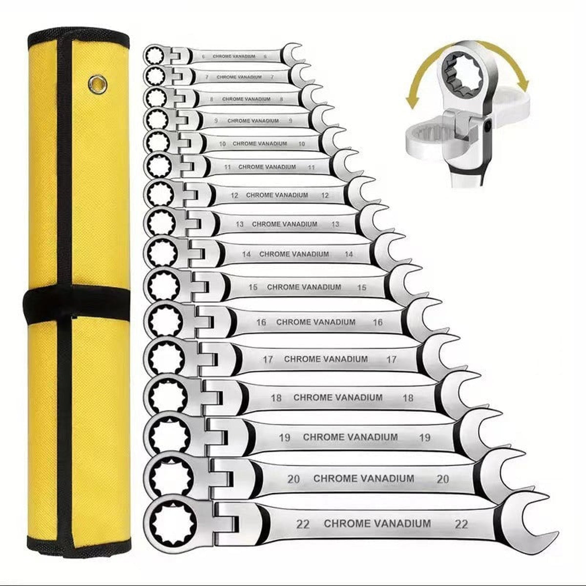 Flex Head Ratcheting Wrench Set