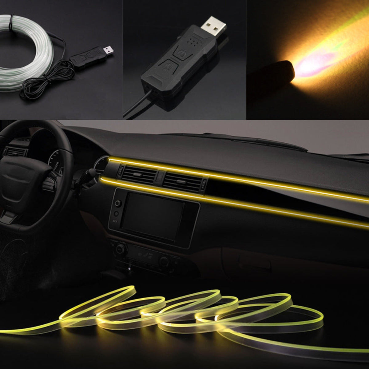 USB Car LED Lights with APP Control