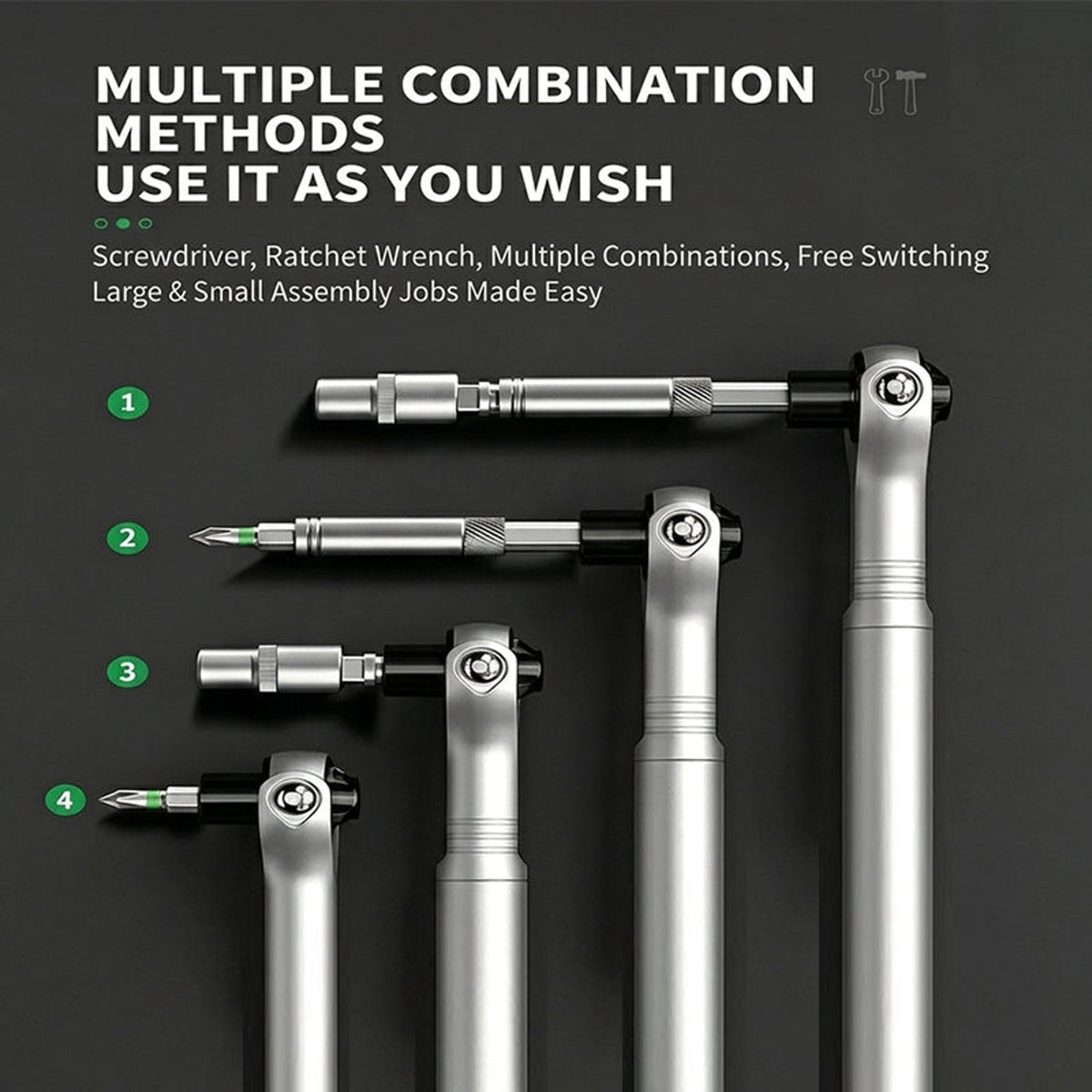 Universal Multi-Angle Ratchet Screwdriver Set