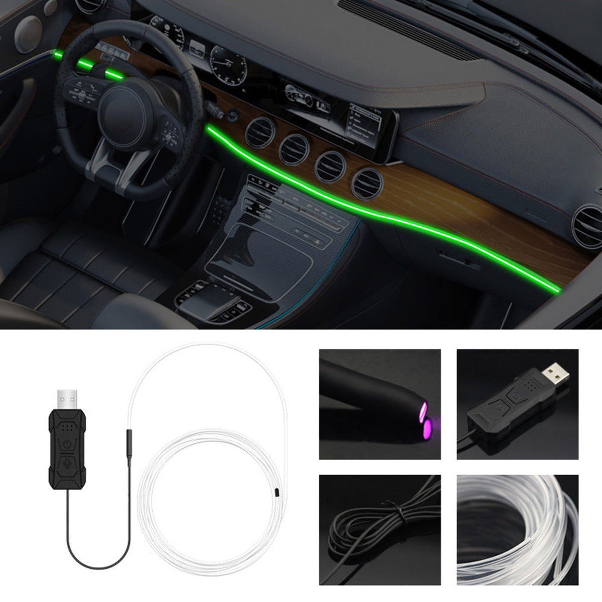 USB Car LED Lights with APP Control